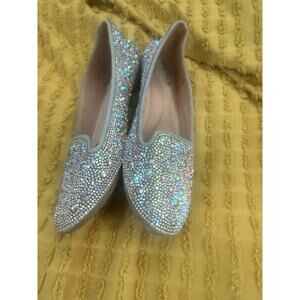 Girls Link Comfort Shoes Swarovski Crystal Rhinestone Shoes Size 3